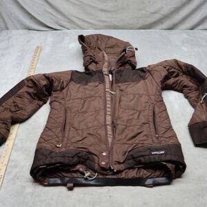 Patagonia Jacket Womens Small Brown Rubicon Rider Winter Hiking Ski Snow Quilted